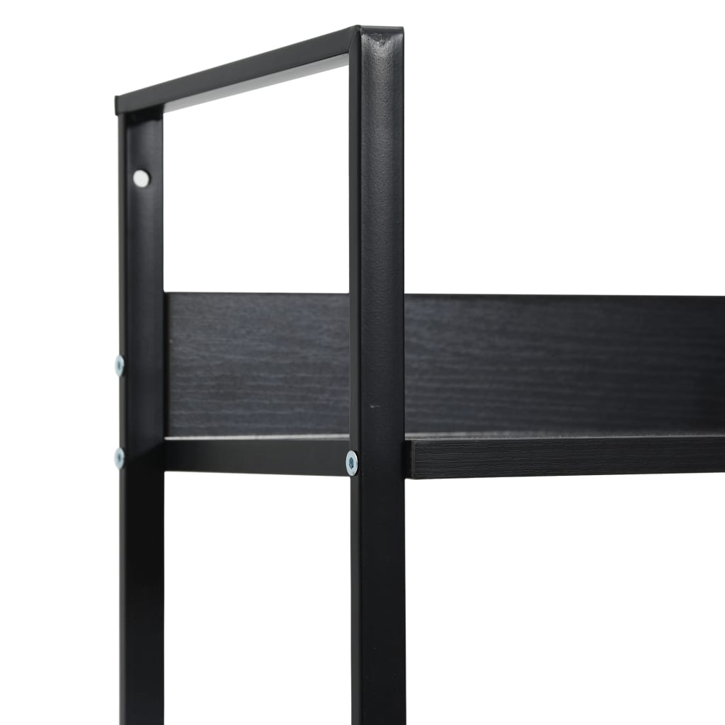 vidaXL Etajeră cărți 4 rafturi, negru, 60x27,6x124,5 cm lemn prelucrat