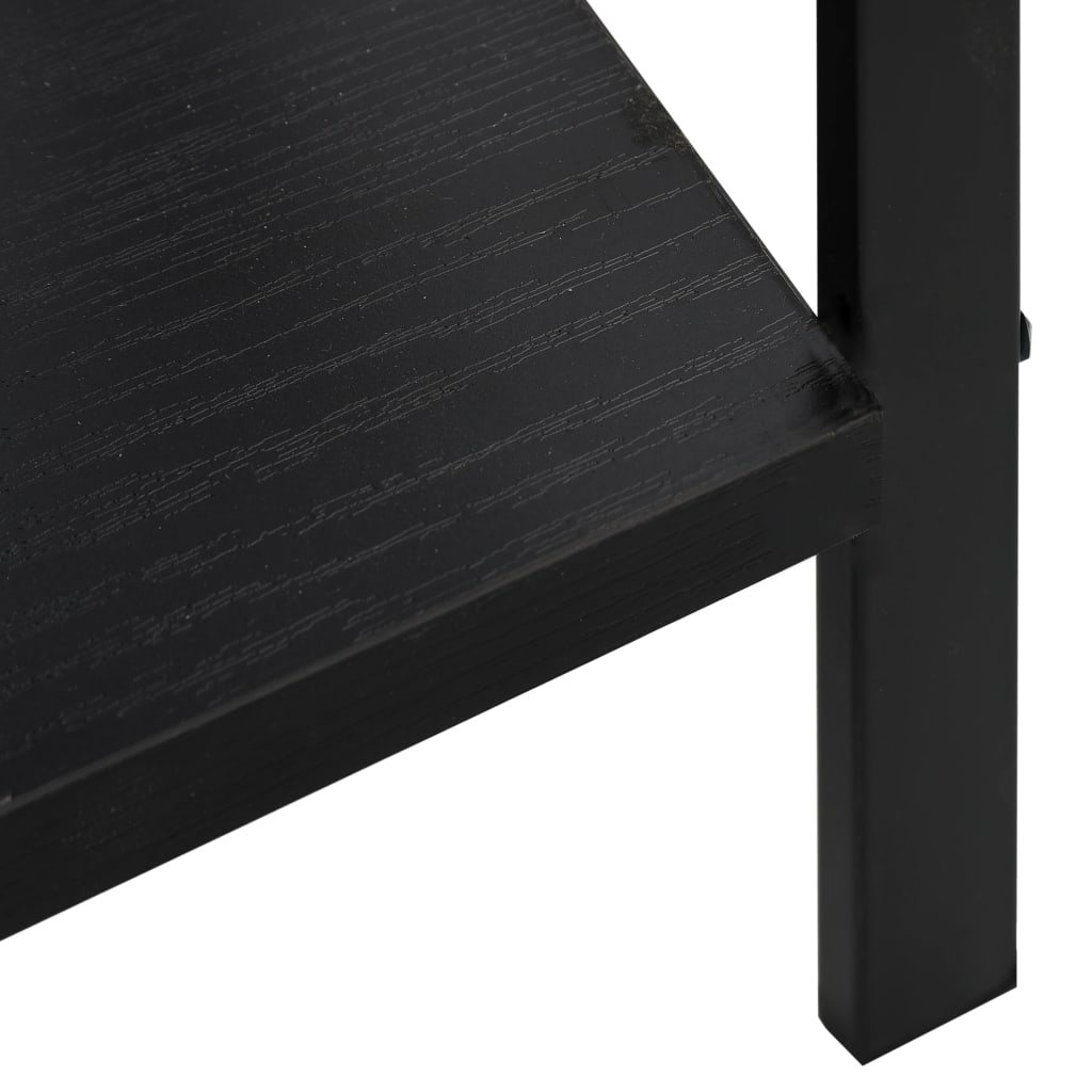 vidaXL Etajeră cărți 4 rafturi, negru, 60x27,6x124,5 cm lemn prelucrat