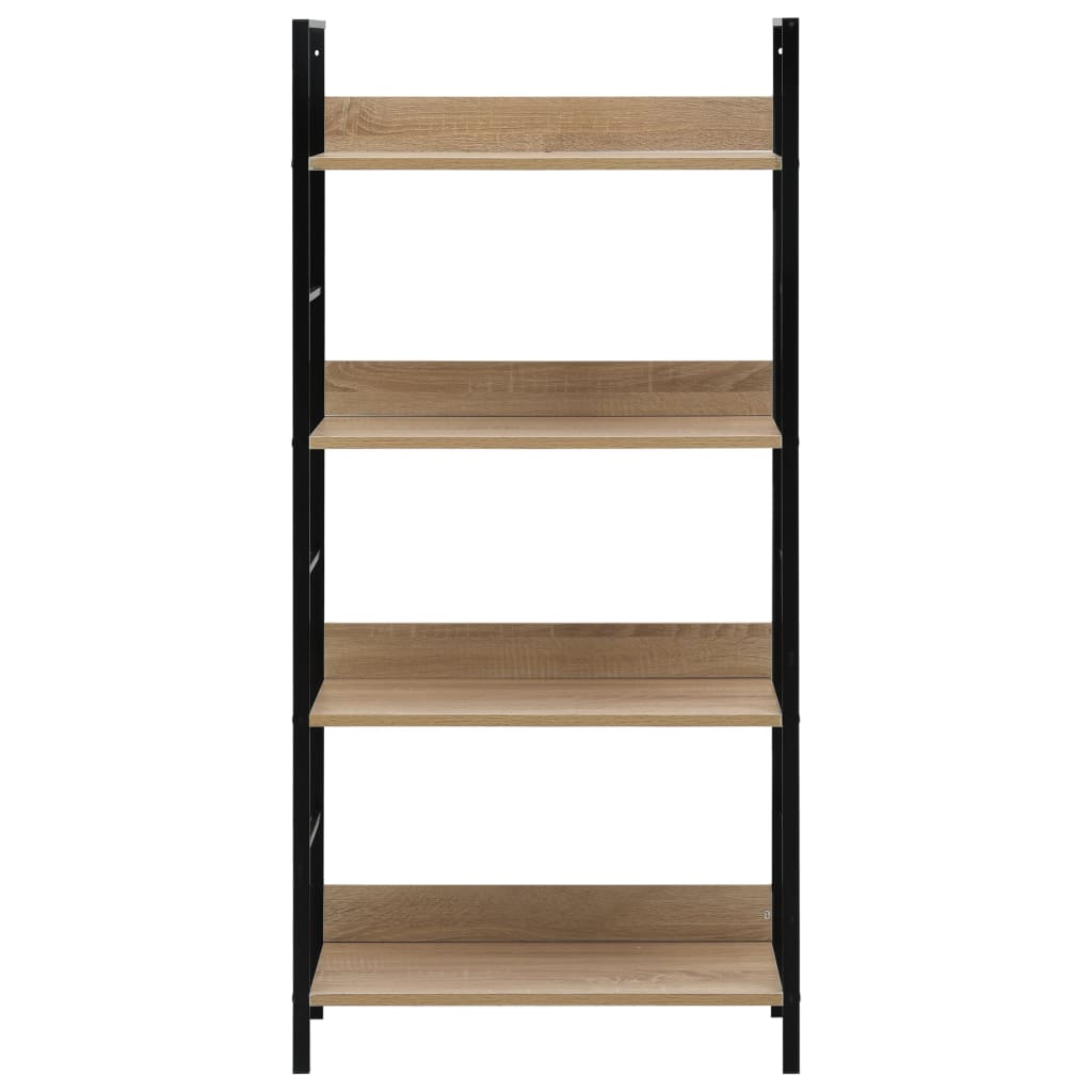 vidaXL Etajeră cărți 3 rafturi, stejar,60x27,6x124,5 cm lemn prelucrat
