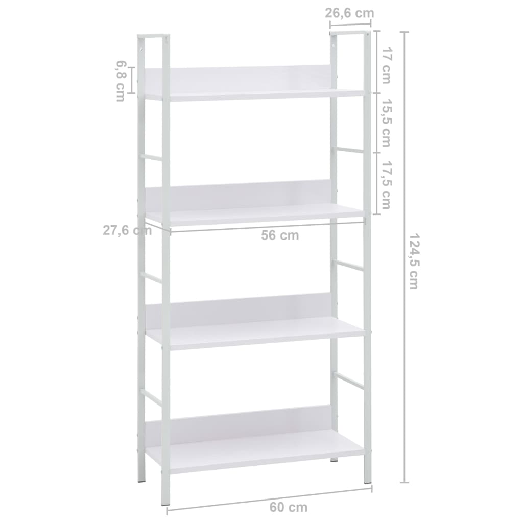 vidaXL Etajeră cărți 3 rafturi, stejar,60x27,6x124,5 cm lemn prelucrat