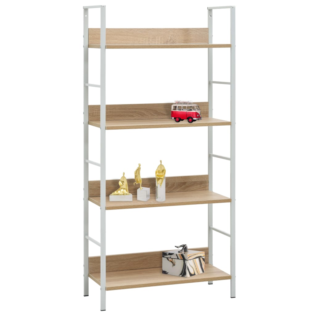 vidaXL Etajeră cărți 4 rafturi, stejar, 60x27,6x124,5cm lemn prelucrat vidaXL Etajeră cărți 4 rafturi, stejar, 60x27,6x124,5cm lemn prelucrat