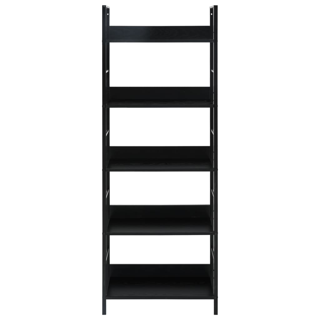 vidaXL Etajeră cărți 5 rafturi, negru, 60x27,6x158,5 cm lemn prelucrat vidaXL Etajeră cărți 5 rafturi, negru, 60x27,6x158,5 cm lemn prelucrat