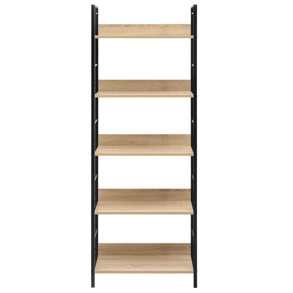 vidaXL Etajeră cărți 5 rafturi, stejar 60x27,6x158,5 cm lemn prelucrat vidaXL Etajeră cărți 5 rafturi, stejar 60x27,6x158,5 cm lemn prelucrat