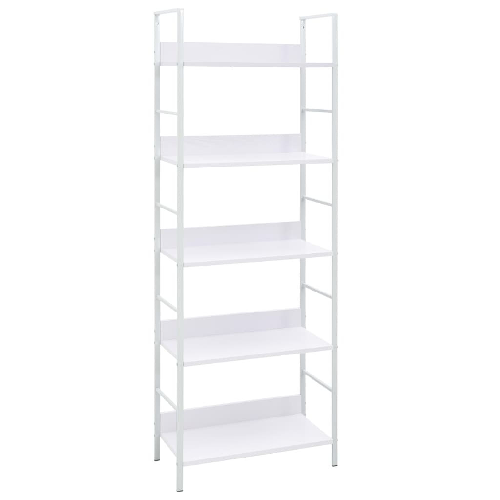 vidaXL Etajeră cărți 5 rafturi, alb, 60x27,6x158,5 cm, lemn prelucrat vidaXL Etajeră cărți 5 rafturi, alb, 60x27,6x158,5 cm, lemn prelucrat