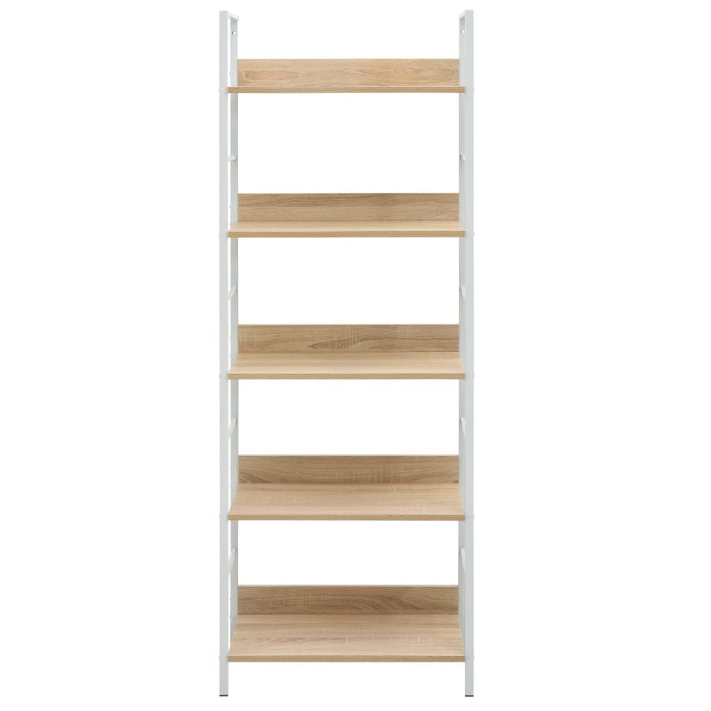 vidaXL Etajeră cărți 5 rafturi, stejar, 60x27,6x158,5cm lemn prelucrat vidaXL Etajeră cărți 5 rafturi, stejar, 60x27,6x158,5cm lemn prelucrat