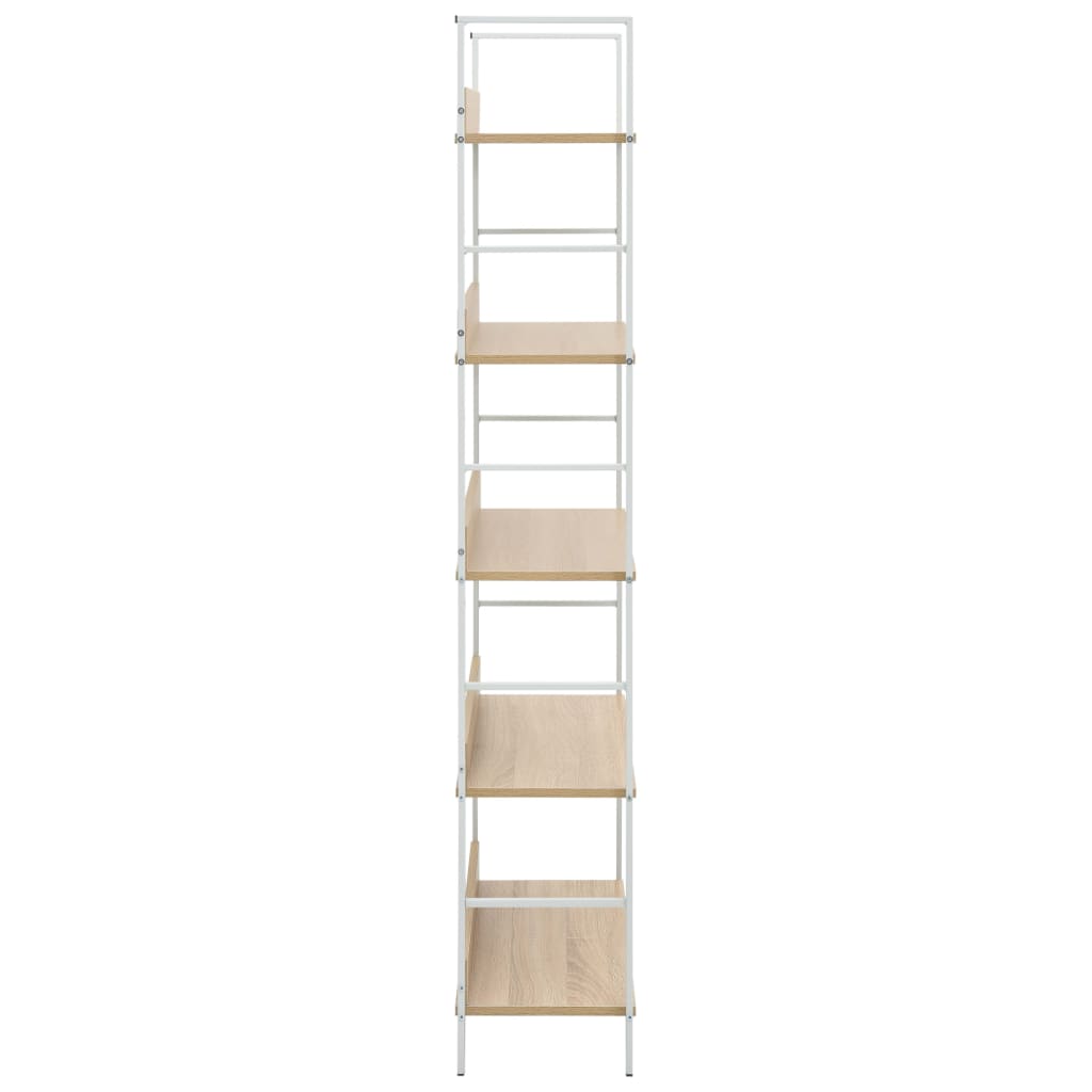 vidaXL Etajeră cărți 5 rafturi, stejar, 60x27,6x158,5cm lemn prelucrat vidaXL Etajeră cărți 5 rafturi, stejar, 60x27,6x158,5cm lemn prelucrat