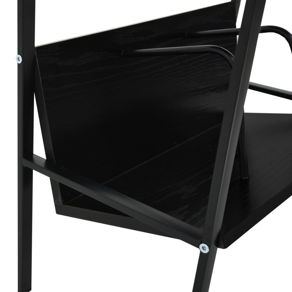 vidaXL Etajeră cărți 2 rafturi, negru, 52x28x59 cm, lemn prelucrat