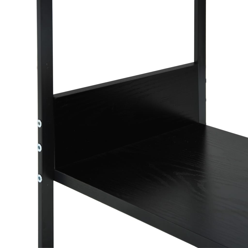 vidaXL Bibliotecă mică, negru, 33,5 x 39,6 x 79,7 cm, lemn prelucrat