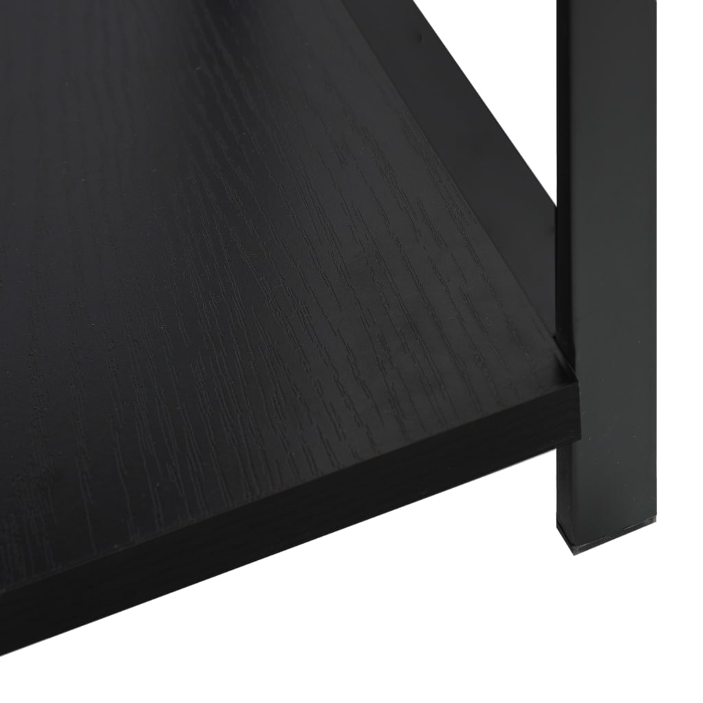 vidaXL Bibliotecă mică, negru, 33,5 x 39,6 x 79,7 cm, lemn prelucrat