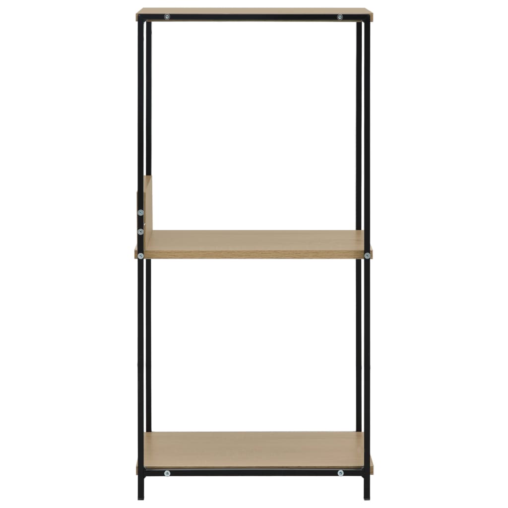 vidaXL Bibliotecă mică negru/stejar, 33,5x39,6x79,7 cm, lemn prelucrat