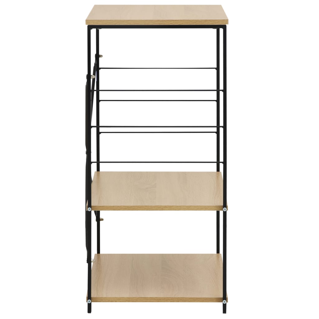 vidaXL Dulap microunde, negru/stejar 60x39,6x79,5 cm lemn prelucrat vidaXL Dulap microunde, negru/stejar 60x39,6x79,5 cm lemn prelucrat
