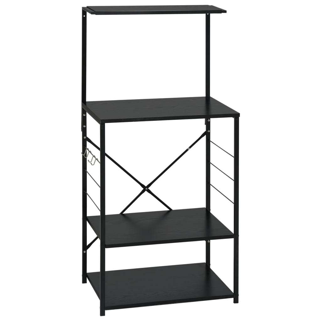 vidaXL Dulap cuptor microunde, negru, 60x39,6x123 cm, lemn prelucrat vidaXL Dulap cuptor microunde, negru, 60x39,6x123 cm, lemn prelucrat