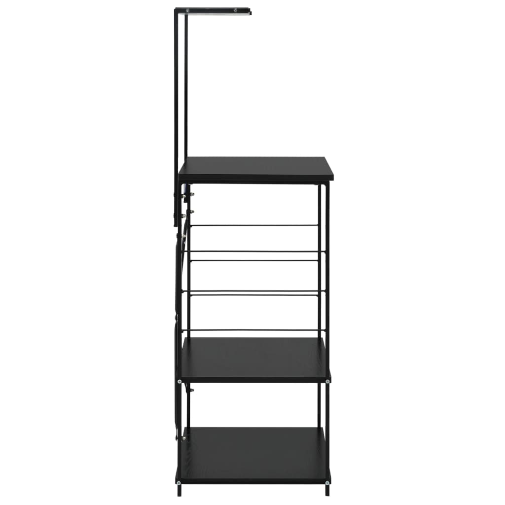 vidaXL Dulap cuptor microunde, negru, 60x39,6x123 cm, lemn prelucrat vidaXL Dulap cuptor microunde, negru, 60x39,6x123 cm, lemn prelucrat