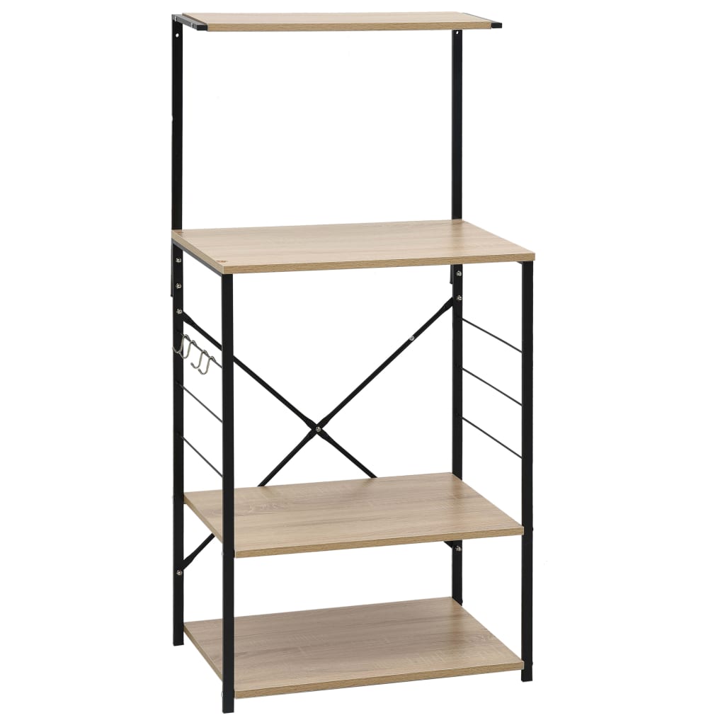 vidaXL Dulap microunde, negru/stejar 60x39,6x123 cm lemn prelucrat vidaXL Dulap microunde, negru/stejar 60x39,6x123 cm lemn prelucrat