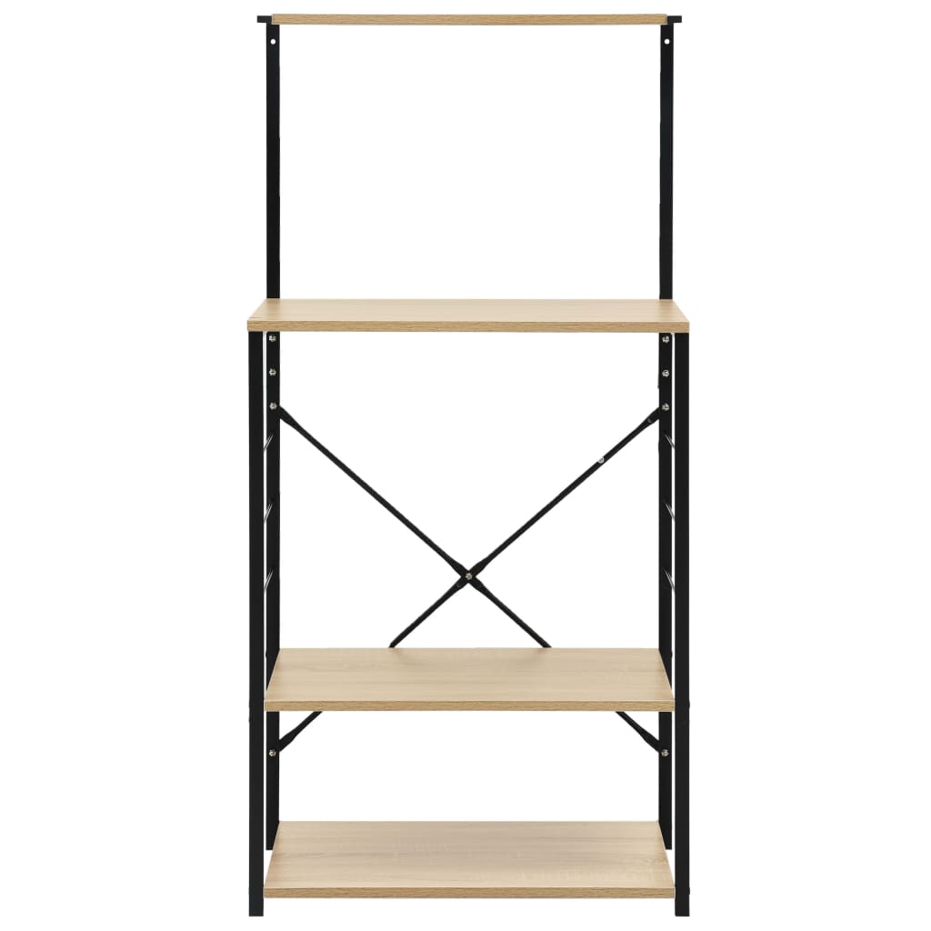 vidaXL Dulap microunde, negru/stejar 60x39,6x123 cm lemn prelucrat vidaXL Dulap microunde, negru/stejar 60x39,6x123 cm lemn prelucrat