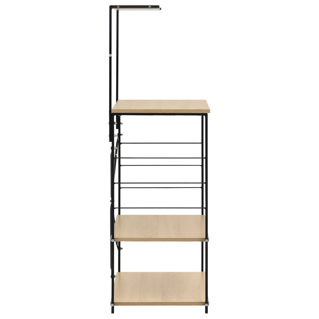 vidaXL Dulap microunde, negru/stejar 60x39,6x123 cm lemn prelucrat vidaXL Dulap microunde, negru/stejar 60x39,6x123 cm lemn prelucrat
