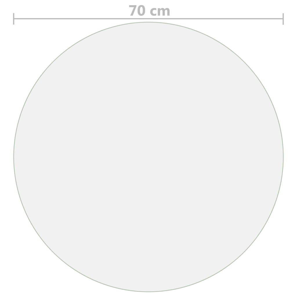 vidaXL Folie de protecție masă, mat, Ø 70 cm, PVC, 2 mm vidaXL Folie de protecție masă, mat, Ø 70 cm, PVC, 2 mm