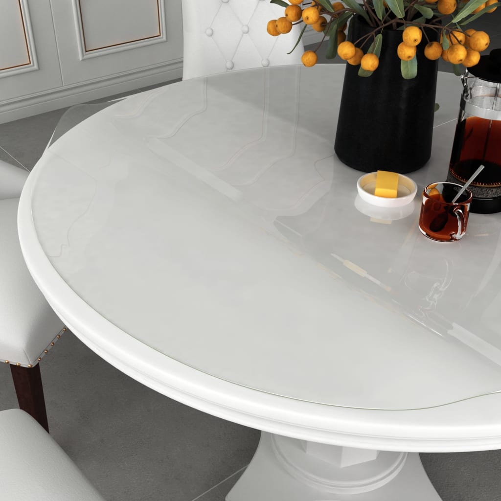 vidaXL Folie de protecție masă, transparent, Ø 80 cm, PVC, 2 mm vidaXL Folie de protecție masă, transparent, Ø 80 cm, PVC, 2 mm