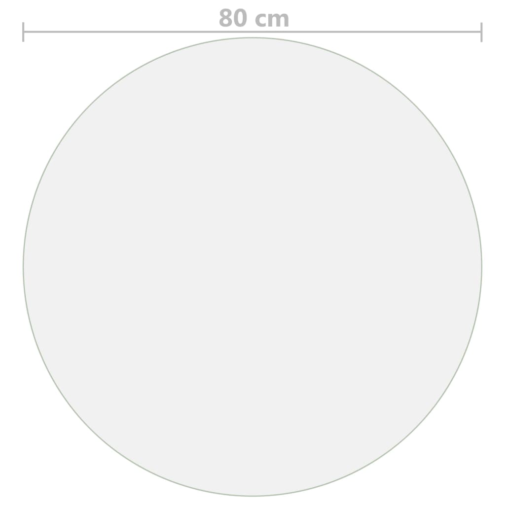 vidaXL Folie de protecție masă, mat, Ø 80 cm, PVC, 2 mm vidaXL Folie de protecție masă, mat, Ø 80 cm, PVC, 2 mm