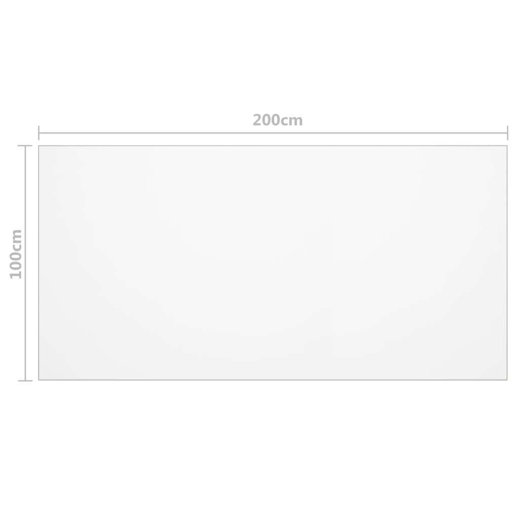 vidaXL Folie de protecție masă, transparent, 200 x 100 cm, PVC, 2 mm vidaXL Folie de protecție masă, transparent, 200 x 100 cm, PVC, 2 mm