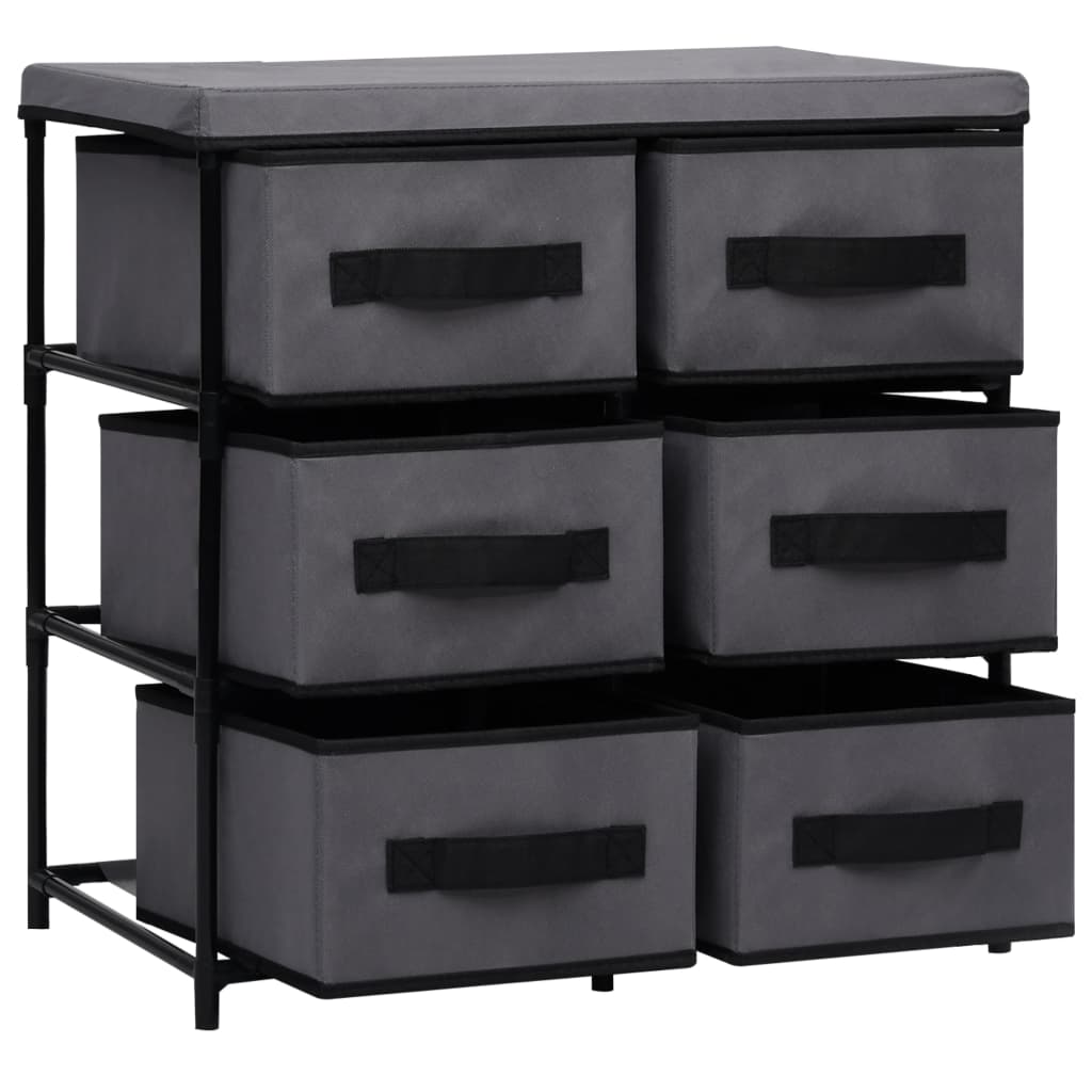 vidaXL Dulap depozitare cu 6 sertare, gri, 55x29x55 cm, oțel vidaXL Dulap depozitare cu 6 sertare, gri, 55x29x55 cm, oțel