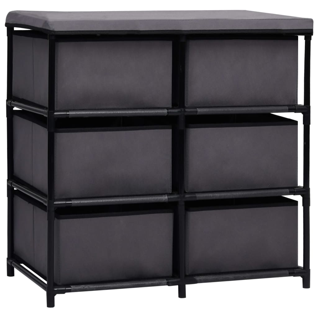 vidaXL Dulap depozitare cu 6 sertare, gri, 55x29x55 cm, oțel vidaXL Dulap depozitare cu 6 sertare, gri, 55x29x55 cm, oțel