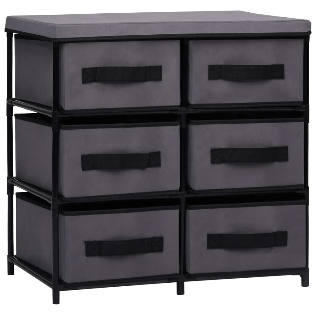 vidaXL Dulap depozitare cu 6 sertare, gri, 55x29x55 cm, oțel vidaXL Dulap depozitare cu 6 sertare, gri, 55x29x55 cm, oțel