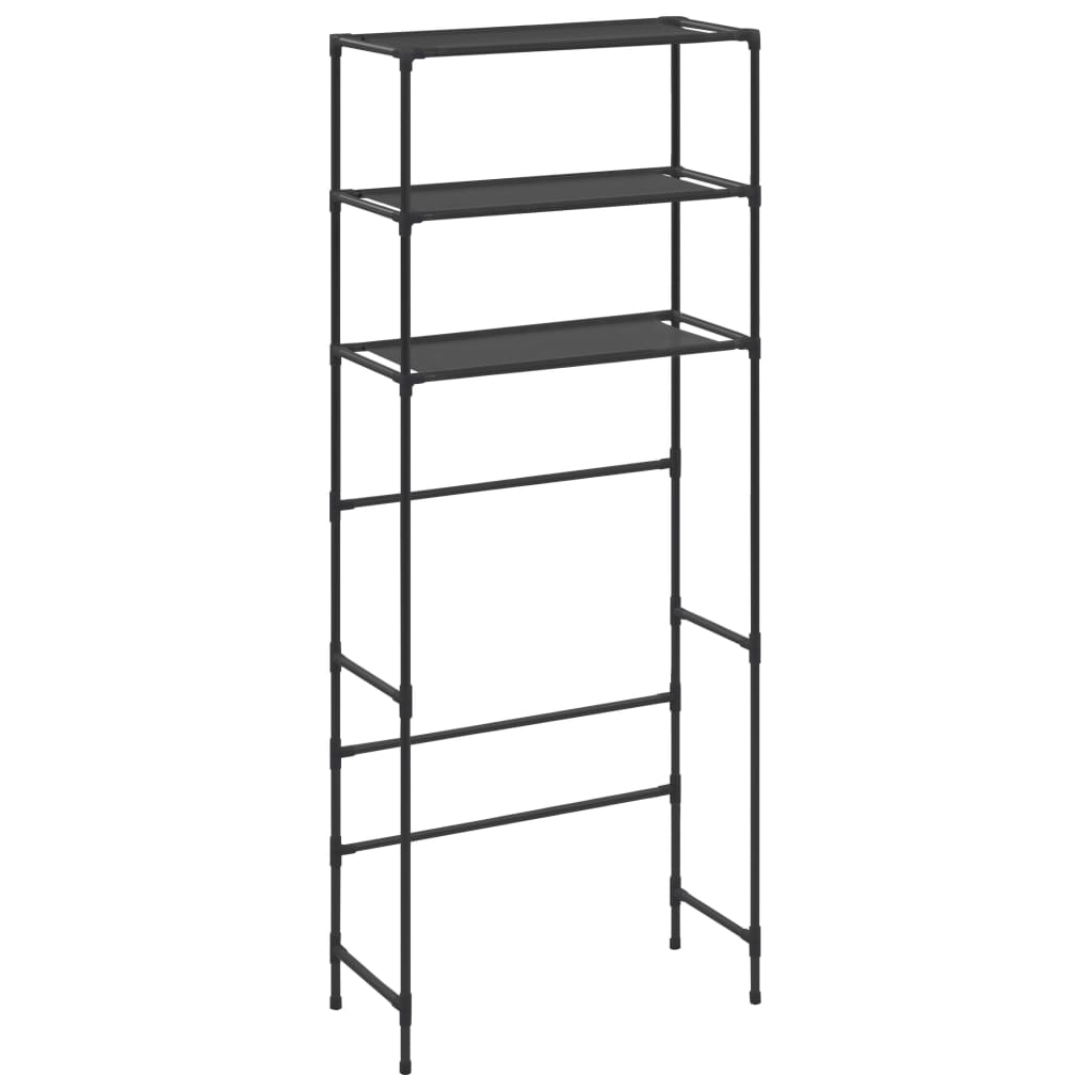 vidaXL Etajeră peste mașina de spălat cu 3 polițe negru 69x28x169 cm vidaXL Etajeră peste mașina de spălat cu 3 polițe negru 69x28x169 cm