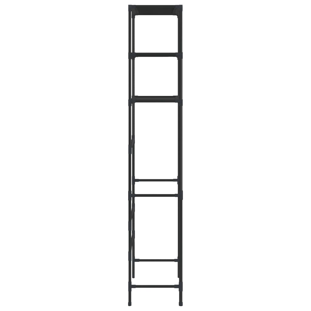 vidaXL Etajeră peste mașina de spălat cu 3 polițe negru 69x28x169 cm vidaXL Etajeră peste mașina de spălat cu 3 polițe negru 69x28x169 cm