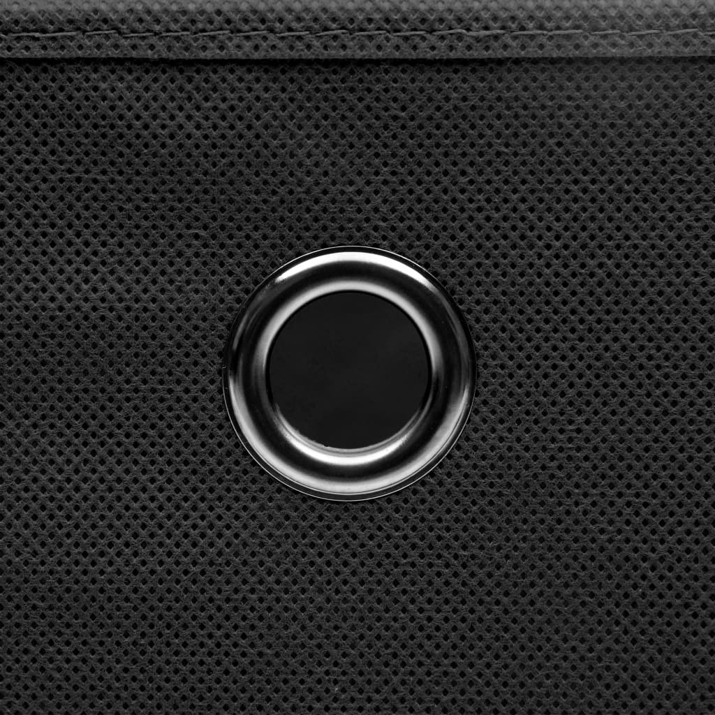 vidaXL Cutii depozitare cu capace, 10 buc. negru, 32x32x32 cm, textil