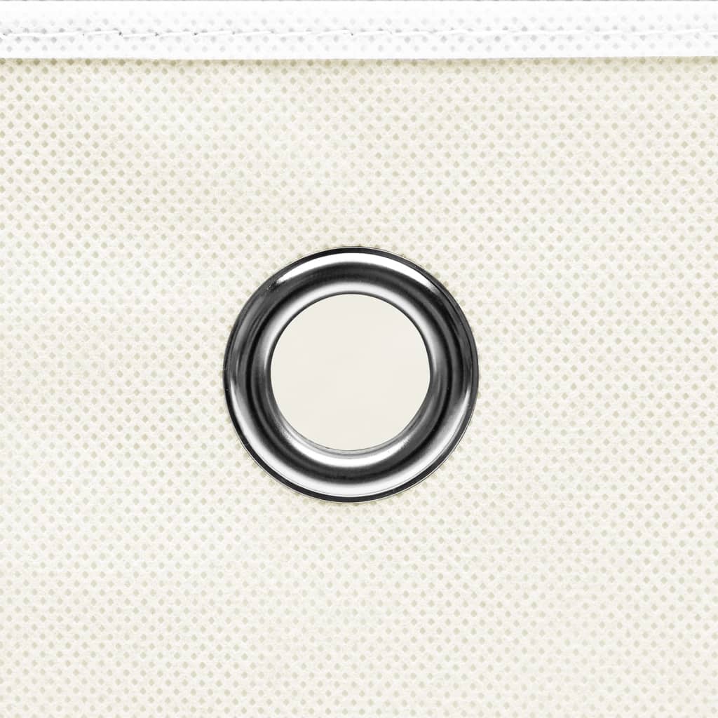 vidaXL Cutii depozitare cu capace 4 buc. alb, 32x32x32 cm, textil vidaXL Cutii depozitare cu capace 4 buc. alb, 32x32x32 cm, textil
