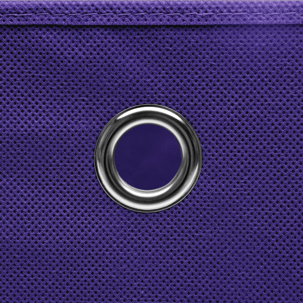vidaXL Cutii depozitare cu capace 10 buc. violet, 32x32x32 cm, textil vidaXL Cutii depozitare cu capace 10 buc. violet, 32x32x32 cm, textil