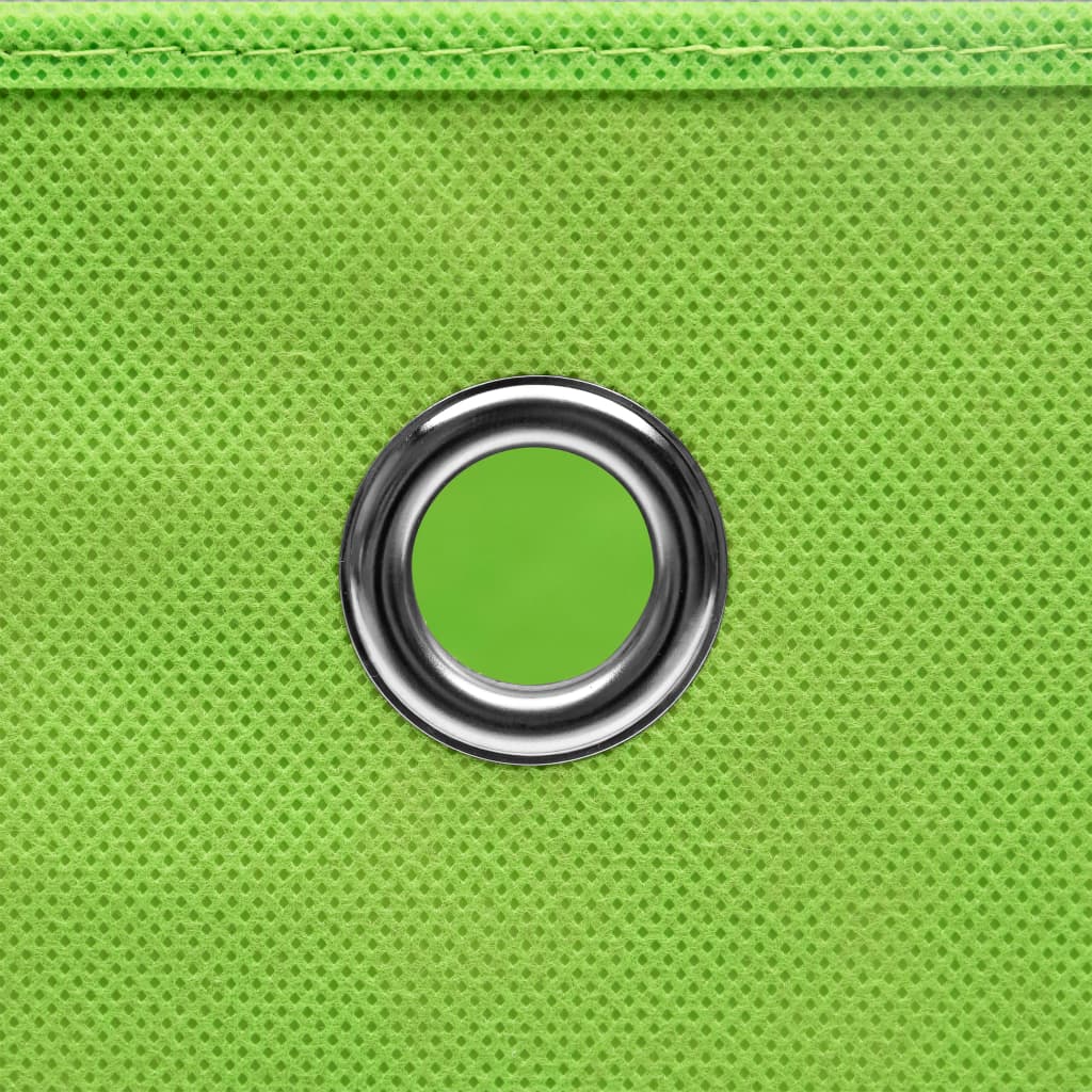 vidaXL Cutii depozitare, 10 buc., verde, 32x32x32 cm, textil vidaXL Cutii depozitare, 10 buc., verde, 32x32x32 cm, textil