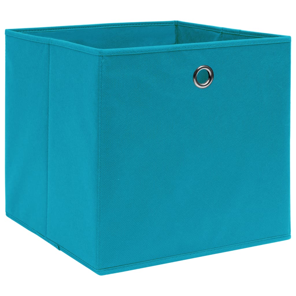 vidaXL Cutii de depozitare, 4 buc., bleu, 32x32x32 cm, textil vidaXL Cutii de depozitare, 4 buc., bleu, 32x32x32 cm, textil