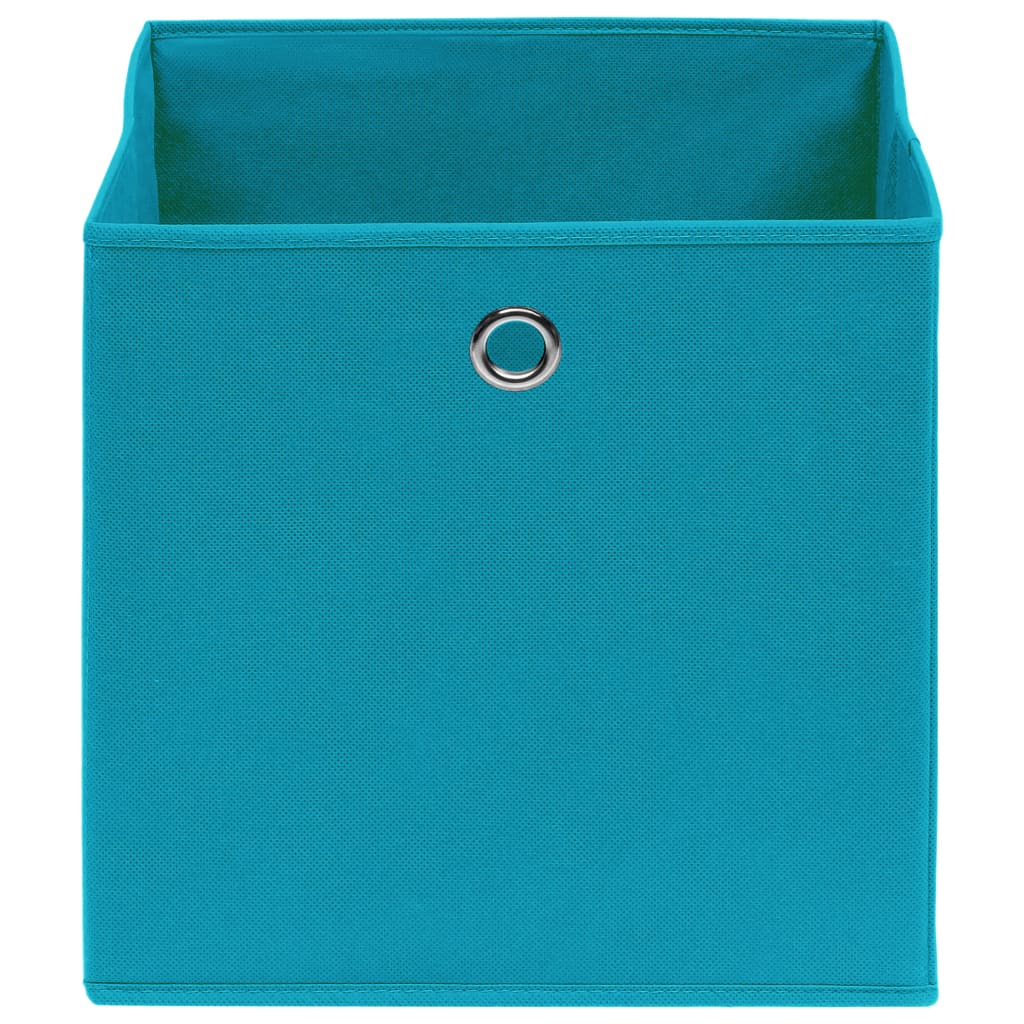 vidaXL Cutii de depozitare, 4 buc., bleu, 32x32x32 cm, textil vidaXL Cutii de depozitare, 4 buc., bleu, 32x32x32 cm, textil