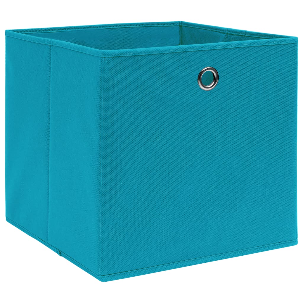 vidaXL Cutii de depozitare, 10 buc., bleu, 32x32x32 cm, textil vidaXL Cutii de depozitare, 10 buc., bleu, 32x32x32 cm, textil