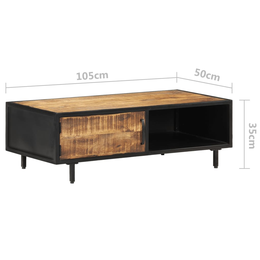 vidaXL Măsuță de cafea, 105x50x35 cm, lemn de mango nefinisat vidaXL Măsuță de cafea, 105x50x35 cm, lemn de mango nefinisat