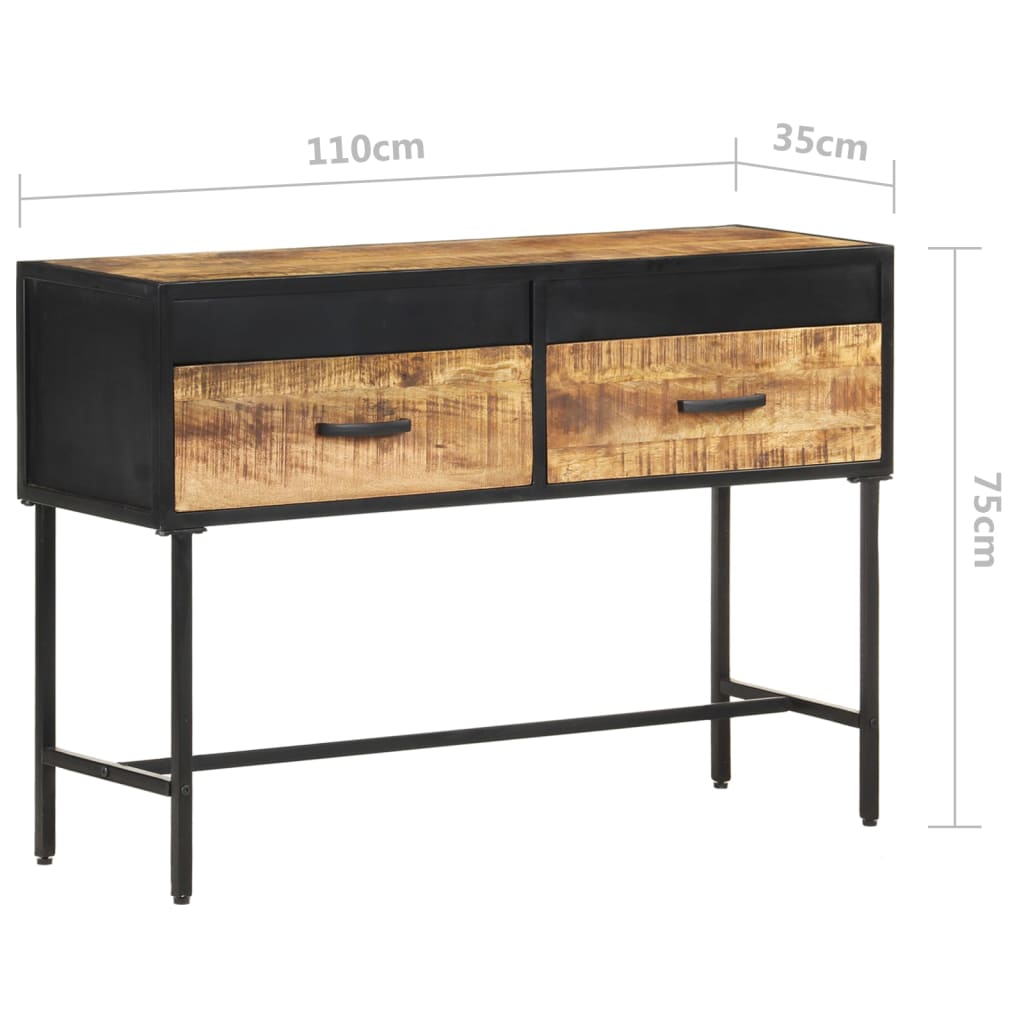 vidaXL Masă consolă, 110x35x75 cm, lemn de mango nefinisat vidaXL Masă consolă, 110x35x75 cm, lemn de mango nefinisat