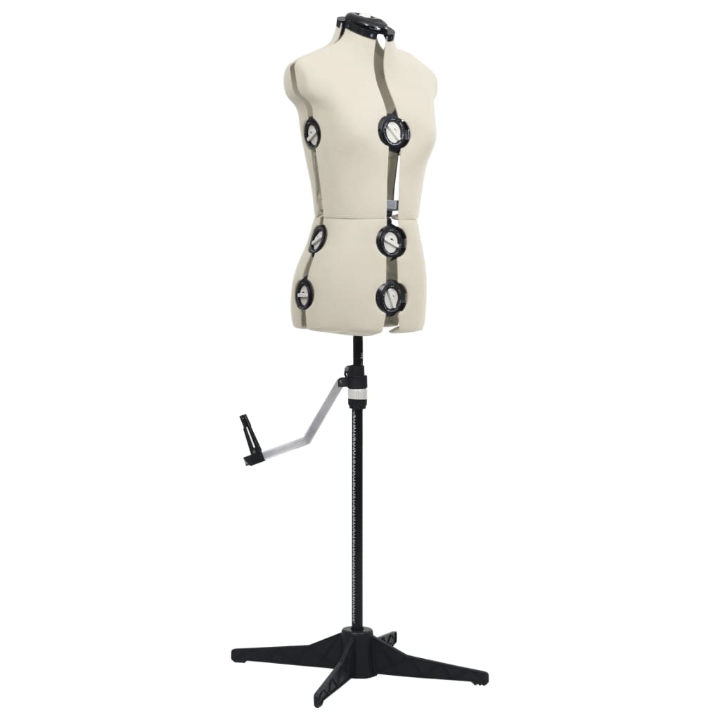 vidaXL Formă pentru rochie femeie reglabilă crem, dimensiune S 33-40 vidaXL Formă pentru rochie femeie reglabilă crem, dimensiune S 33-40