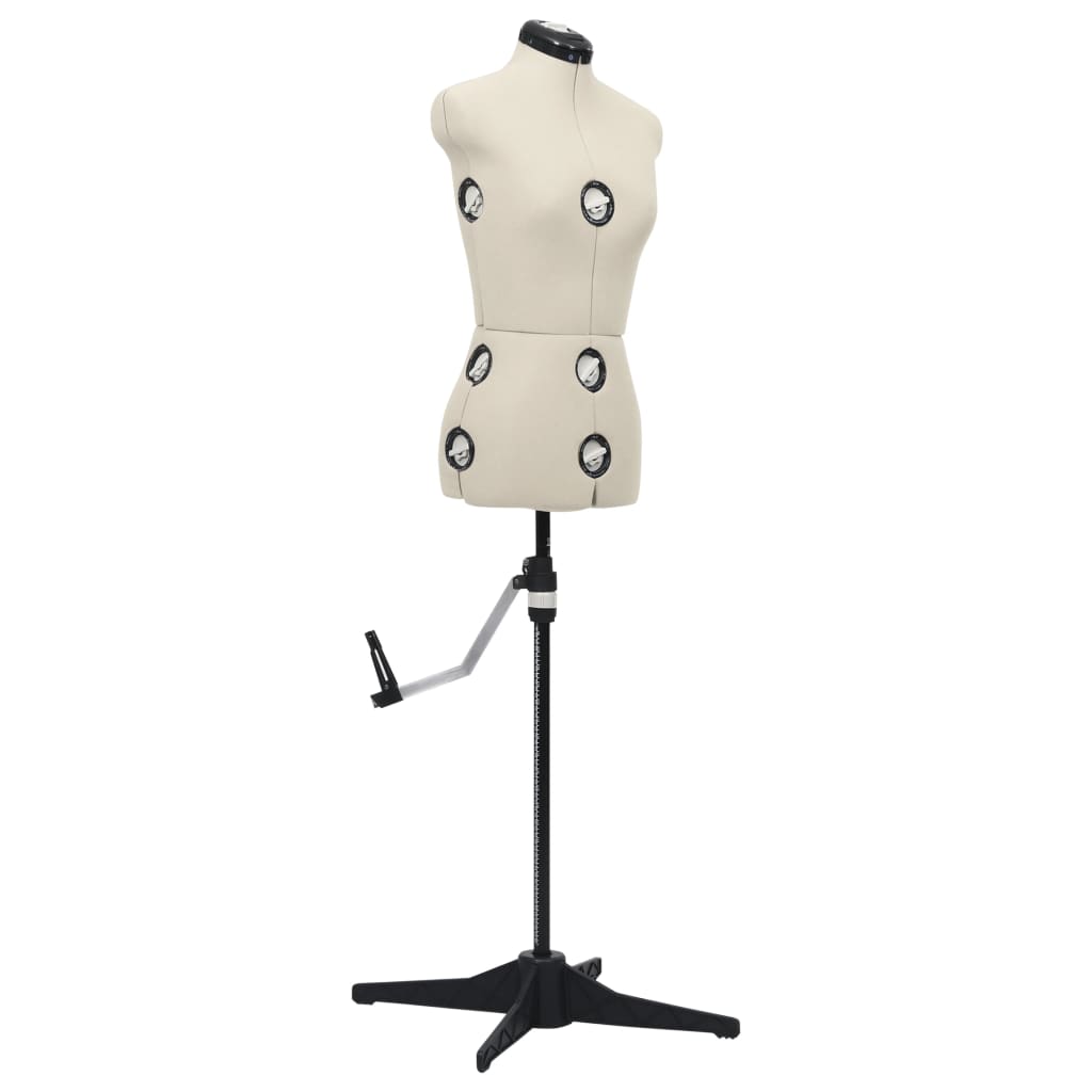 vidaXL Formă pentru rochie femeie reglabilă crem, dimensiune S 33-40 vidaXL Formă pentru rochie femeie reglabilă crem, dimensiune S 33-40