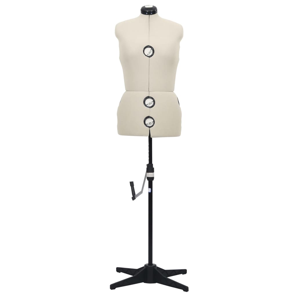 vidaXL Formă pentru rochie femeie reglabilă crem, dimensiune M 40-46 vidaXL Formă pentru rochie femeie reglabilă crem, dimensiune M 40-46