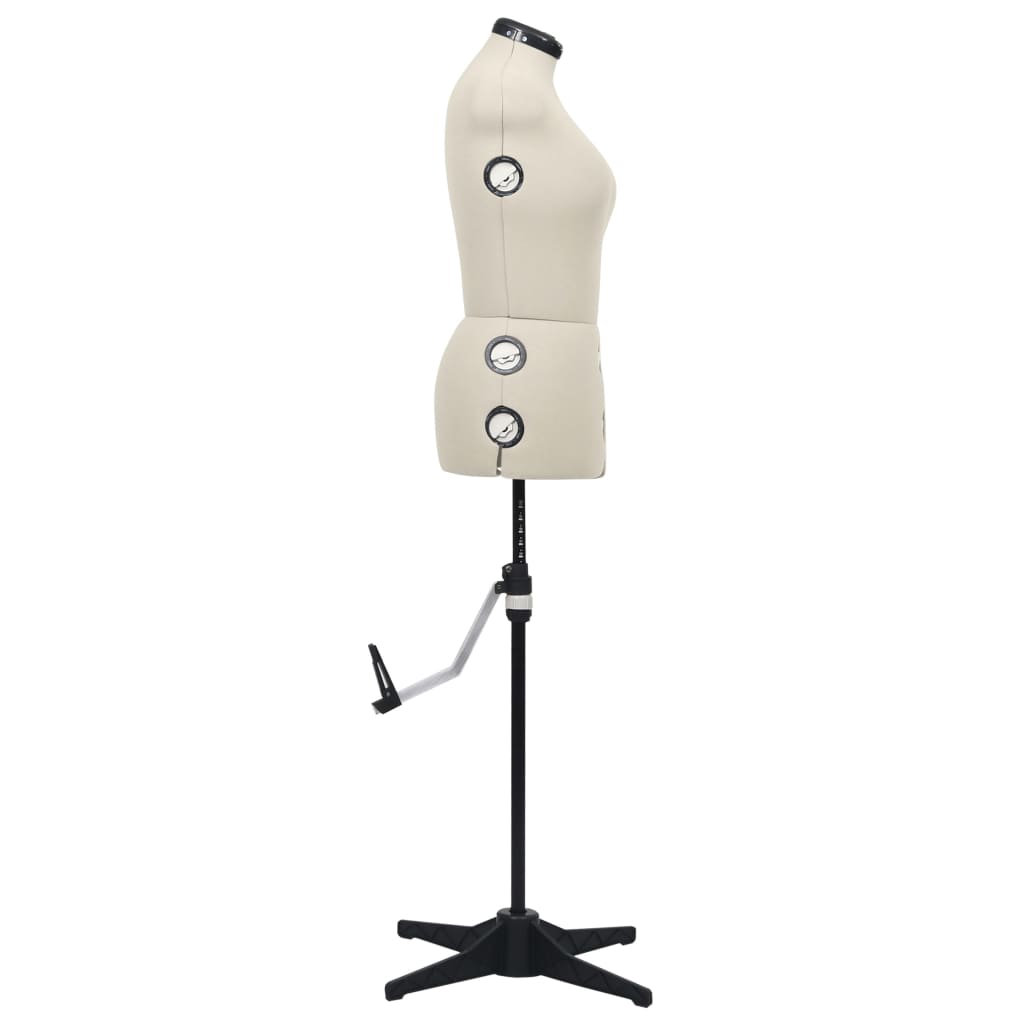 vidaXL Formă pentru rochie femeie reglabilă crem, dimensiune M 40-46 vidaXL Formă pentru rochie femeie reglabilă crem, dimensiune M 40-46