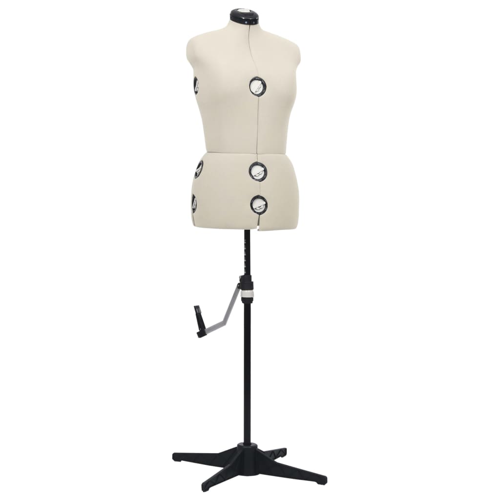 vidaXL Formă pentru rochie femeie reglabilă crem, dimensiune M 40-46 vidaXL Formă pentru rochie femeie reglabilă crem, dimensiune M 40-46