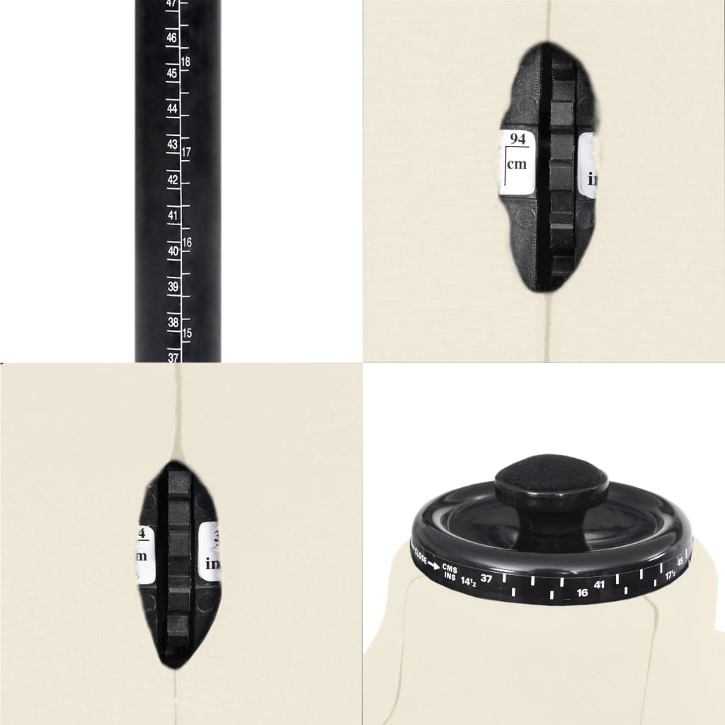 vidaXL Manechin croitorie reglabil bărbați, crem, dimensiune 37-45 vidaXL Manechin croitorie reglabil bărbați, crem, dimensiune 37-45