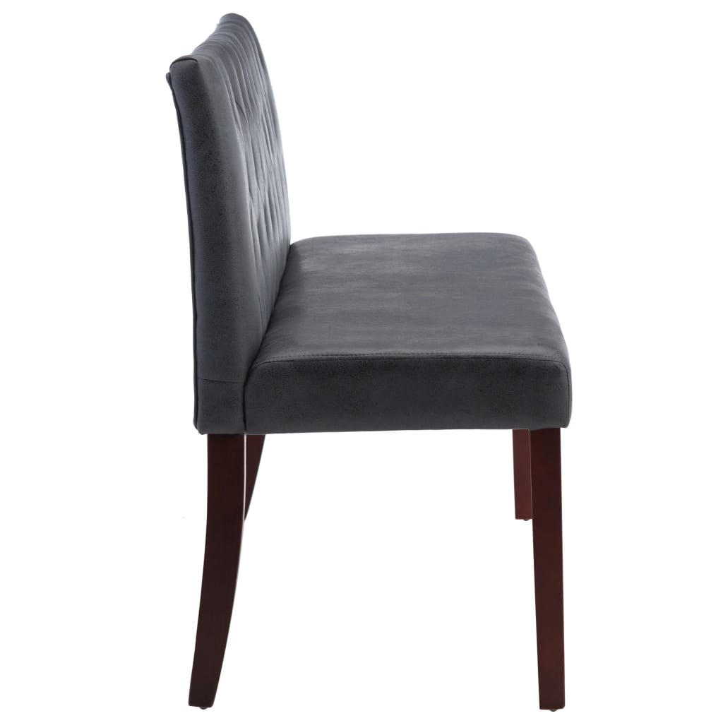 vidaXL Bancă, gri, 148,5 cm, velur ecologic