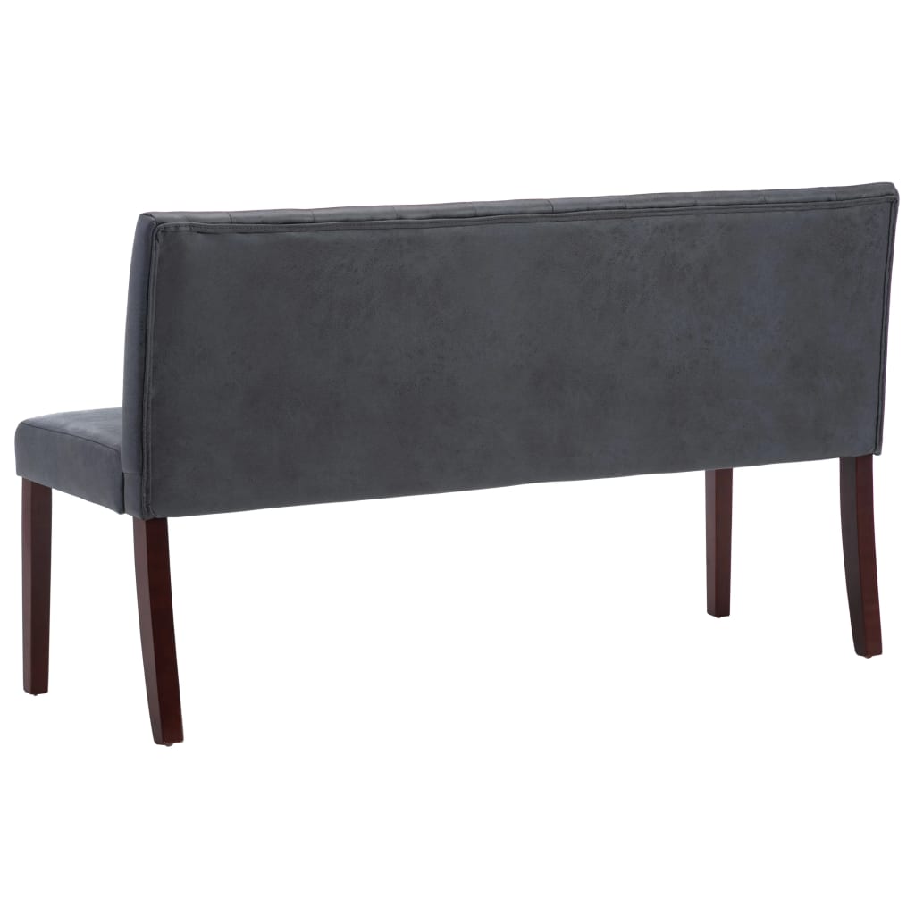 vidaXL Bancă, gri, 148,5 cm, velur ecologic