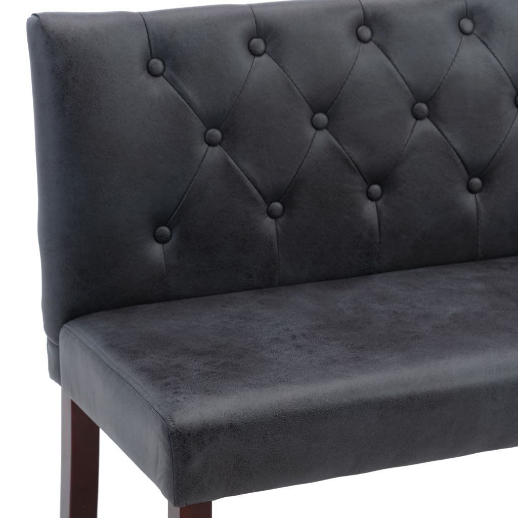 vidaXL Bancă, gri, 120 cm, velur ecologic