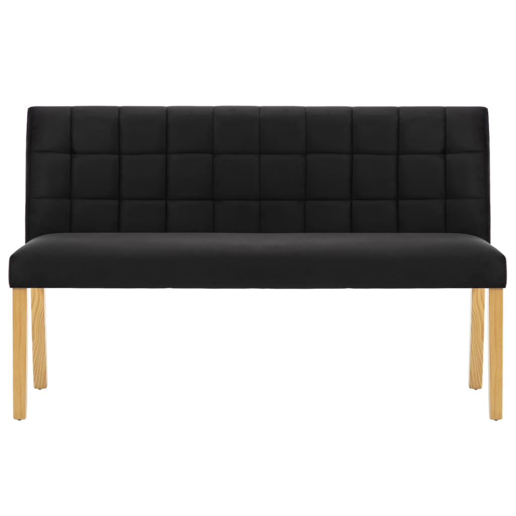 vidaXL Bancă, negru, 140 cm, catifea