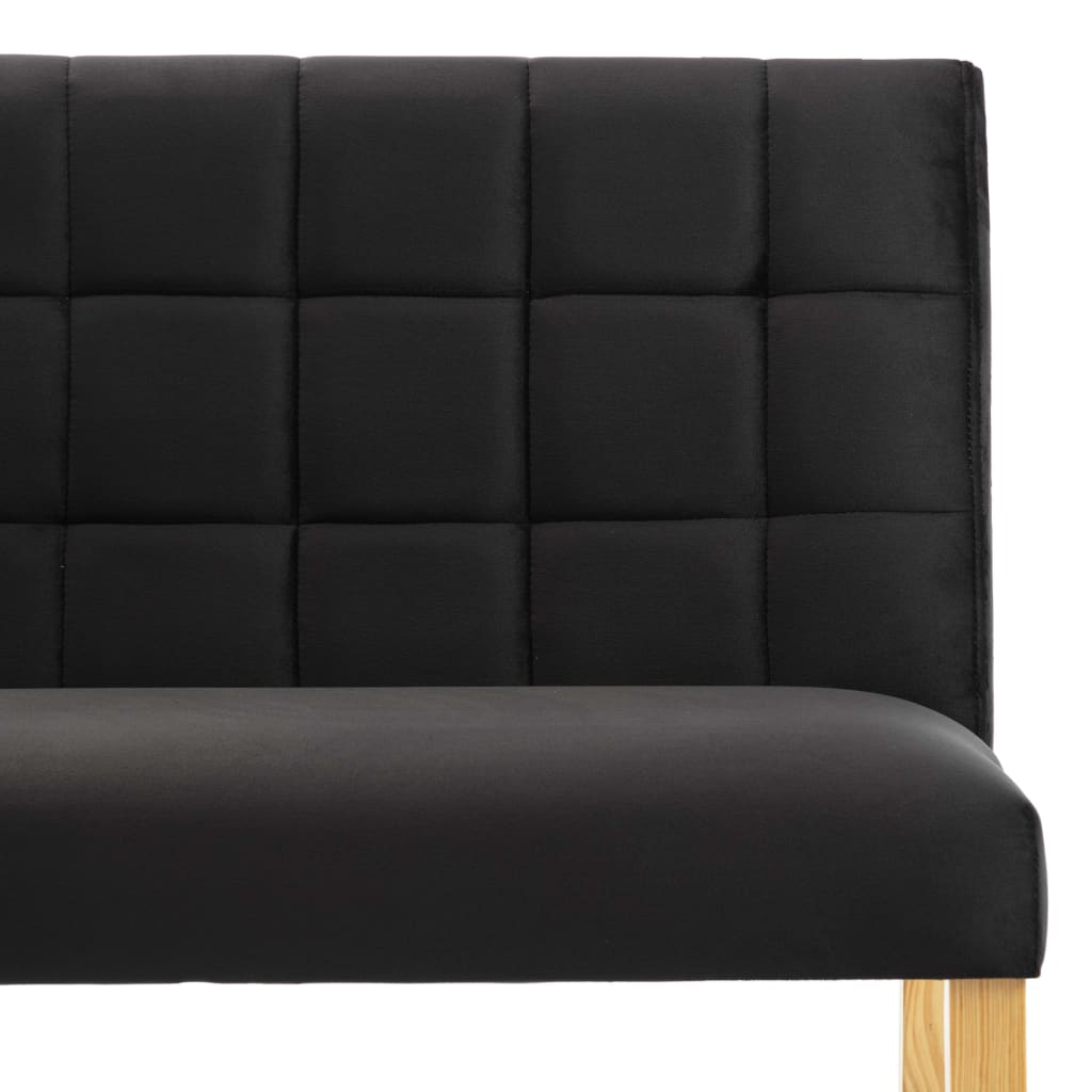 vidaXL Bancă, negru, 140 cm, catifea