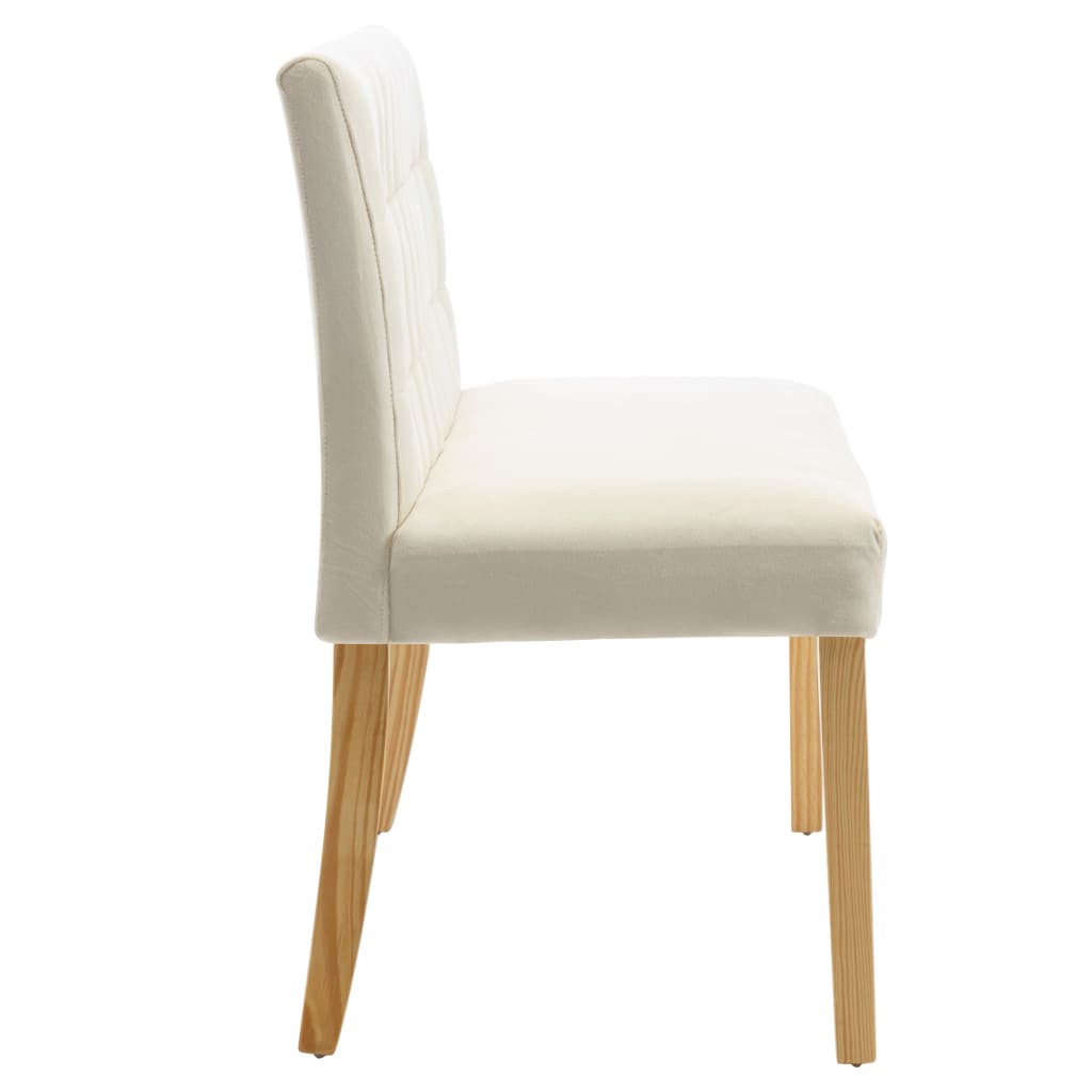 vidaXL Bancă, crem, 140 cm, catifea